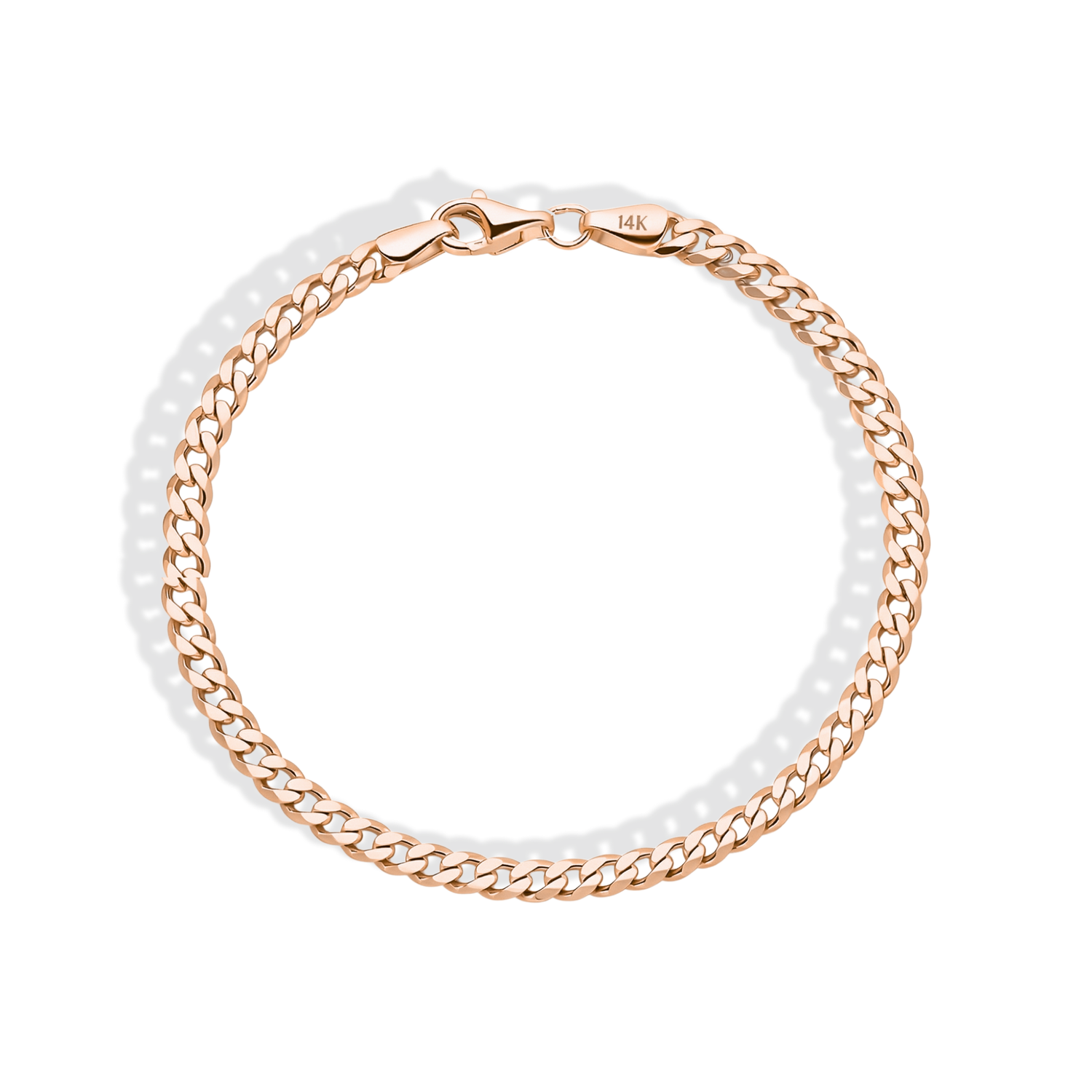 Cuban Link Chain Bracelet 14K Gold