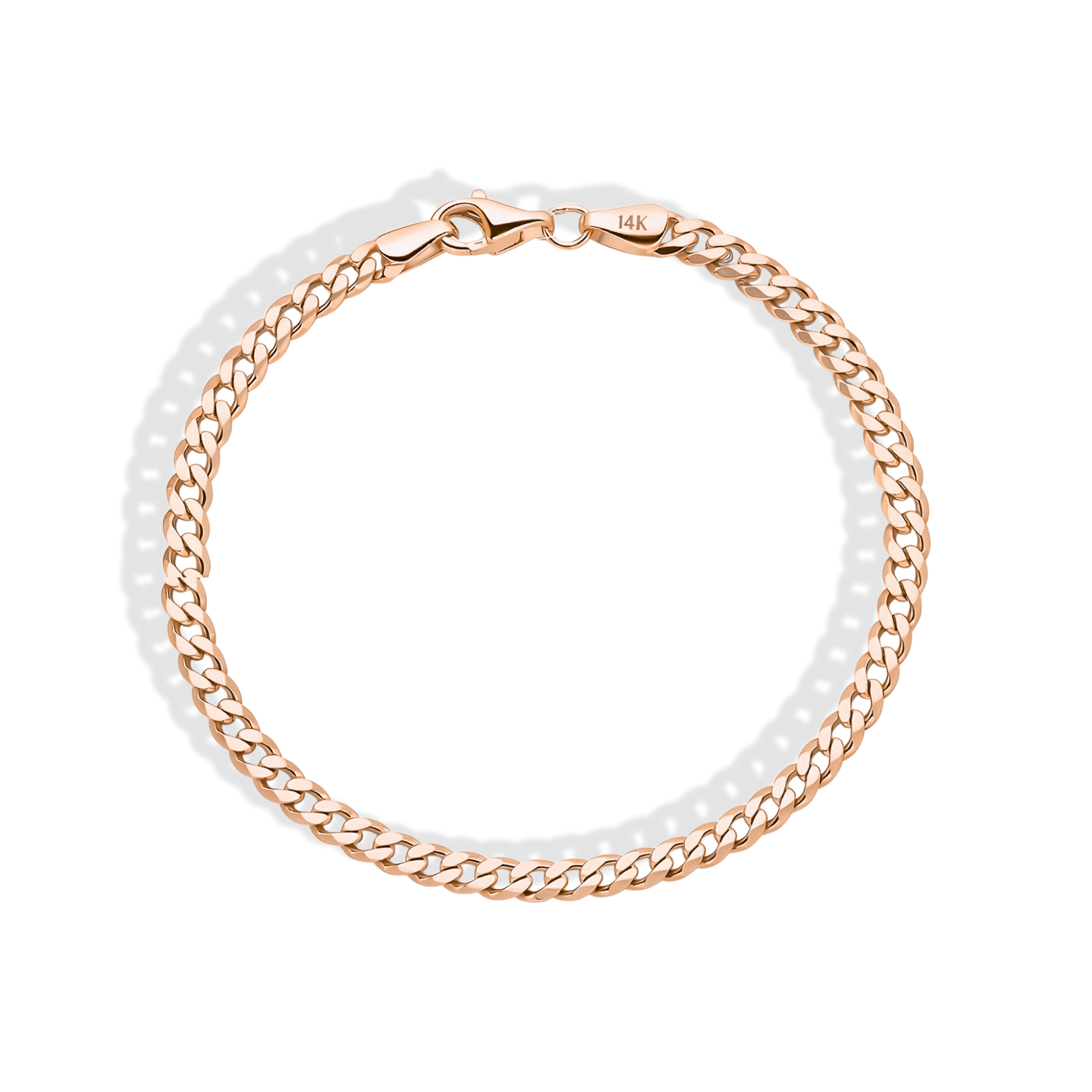 Cuban Link Chain Bracelet 14K Gold
