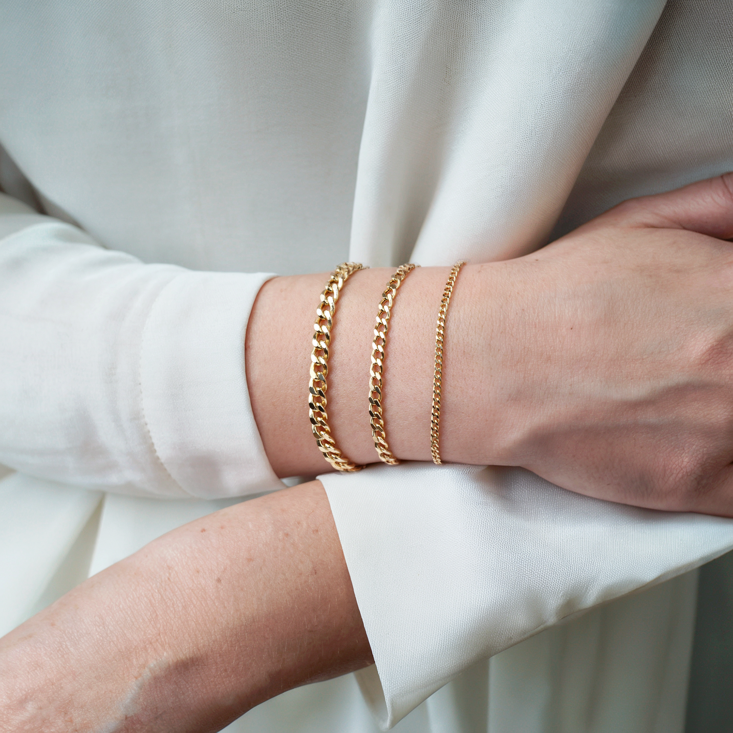 Cuban Link Chain Bracelet 14K Gold