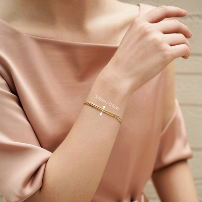 Cuban Link Chain Bracelet 14K Gold