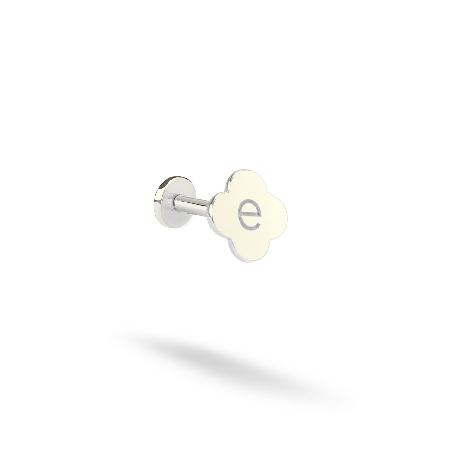 Custom Initial Custom Flatback Ear Piercing 14K Gold