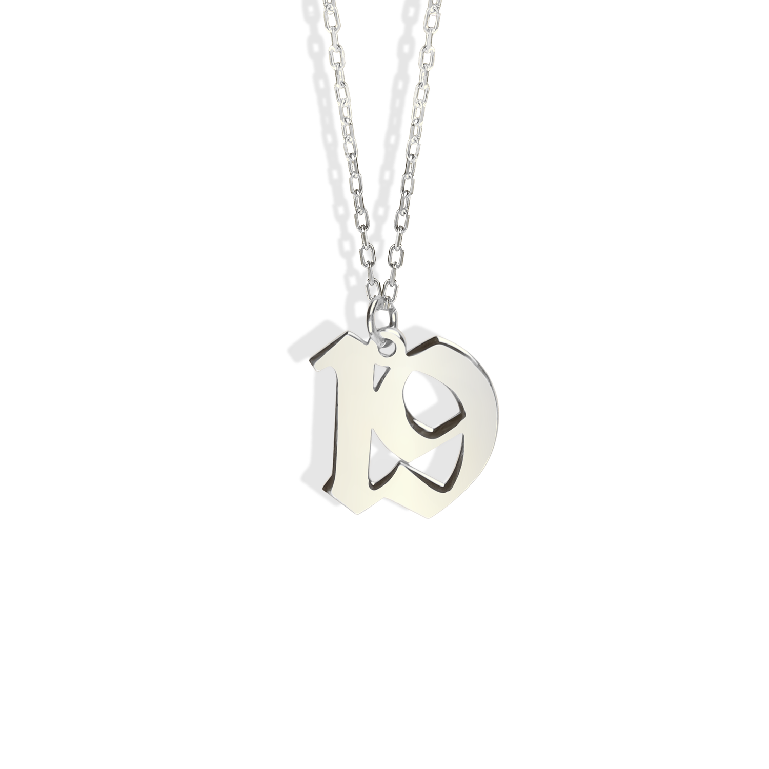 Custom Number Personalized Double Digit Necklace 14K Gold