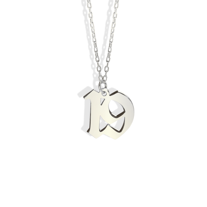 Custom Number Personalized Double Digit Necklace 14K Gold