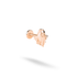 Blush 14K rose gold Cute Ghost Halloween Flatback Ear Piercing with the rounded ghost shape shown from the front.