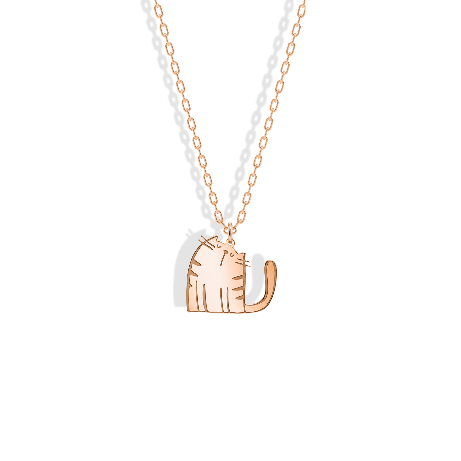 Cute Cat Pendant Necklace 14K Gold / Silver