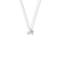 White gold sausage dog charm with a clean silvery finish for cooler jewelry mixes