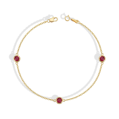 Dainty Custom Birthstone Gemstone Bracelet 14K Gold / Silver