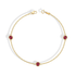 Dainty Custom Birthstone Gemstone Bracelet 14K Gold / Silver