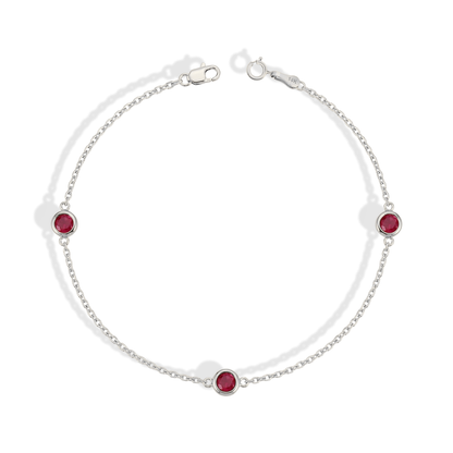 Dainty Custom Birthstone Gemstone Bracelet 14K Gold / Silver