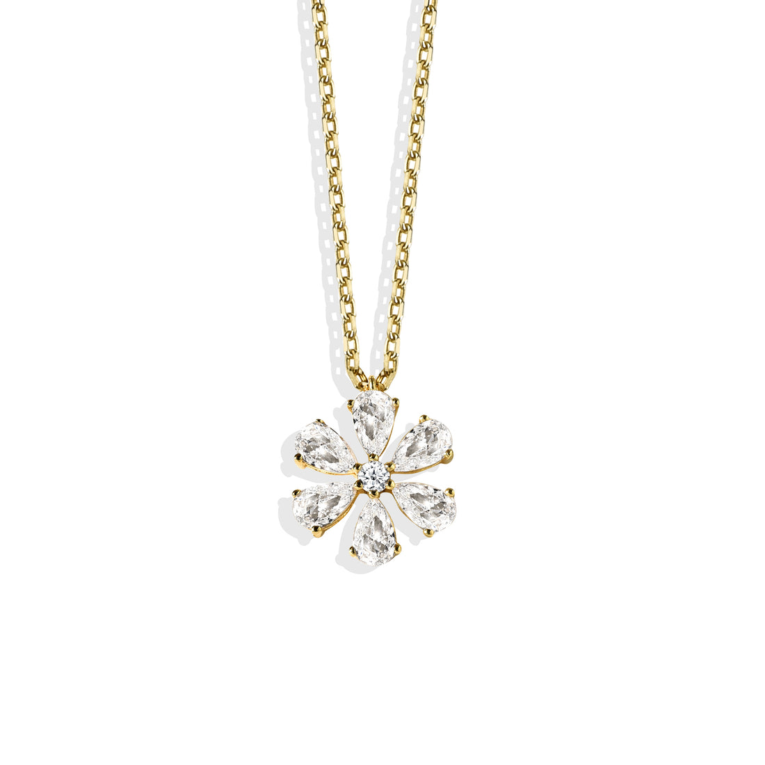 Daisy Diamond Necklace 14K Gold