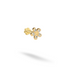 14K Gold Flatback Ear Piercing with Daisy and CZ