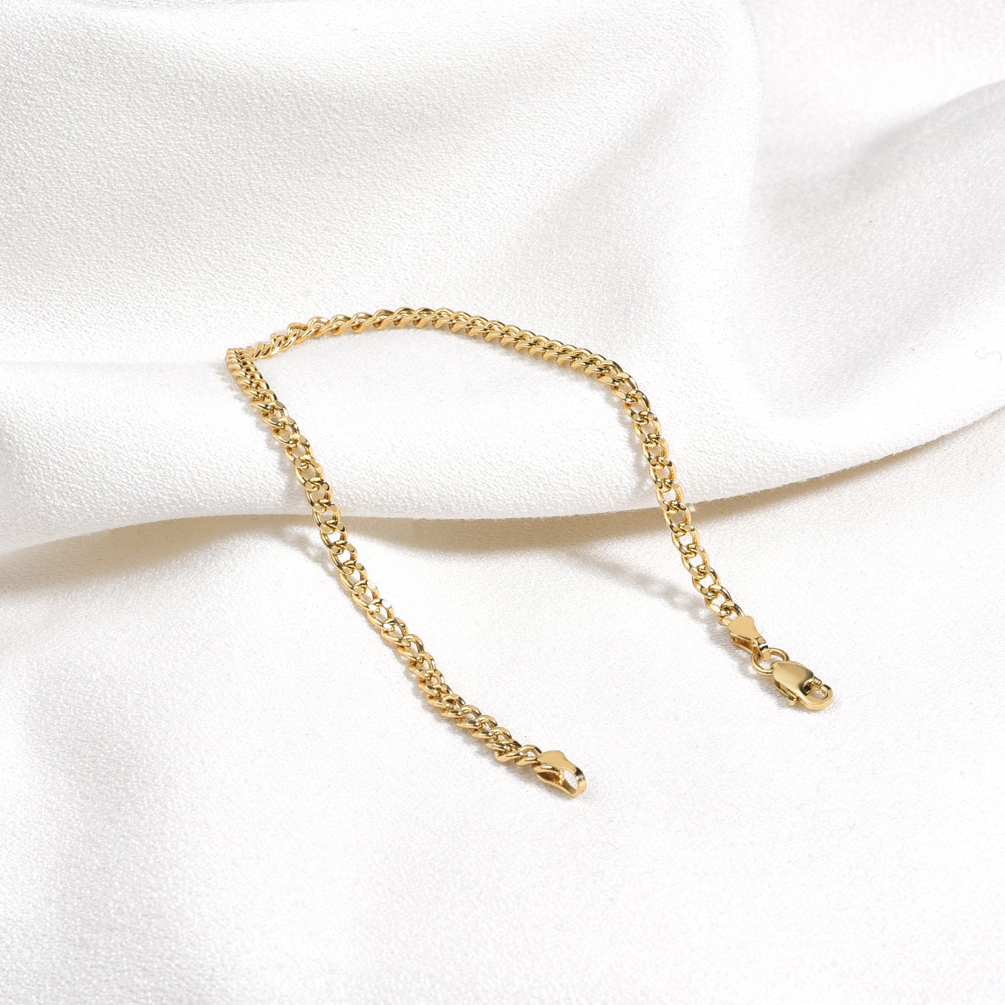 Designer Chain Bracelet 14K Gold