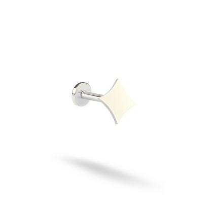 Diamond Shap Flatback Ear Piercing 14K Gold
