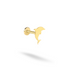 Ocean-Inspired Dolphin Flatback Stud 14K Gold