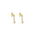 Double Arrow Diamond Earrings 14K Gold