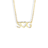 Double Initial Heart Letter Personalized Love Custom Necklace 14K Gold