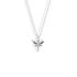 White gold dragonfly with cool reflections defining its segmented body