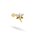 Dragonfly Flatback Ear Piercing 14K Gold with CZ Stone