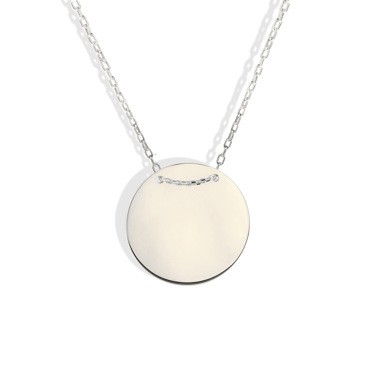 Elegant Disc Round Necklace 14K Gold