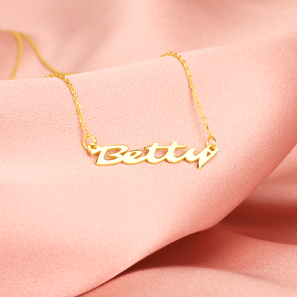 Elegant Personalized Name Custom Necklace 14K Gold