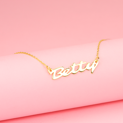 Elegant Personalized Name Custom Necklace 14K Gold