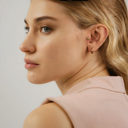 Elephant of Abundance Flatback Ear Piercing 14K Gold