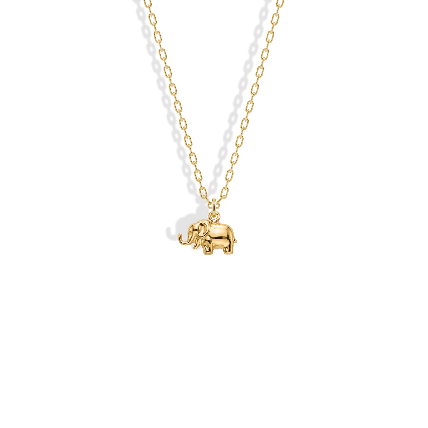 Elephant Pendant Necklace 14K Gold, a meaningful elephant jewelry piece and elephant lover gift inspired by wildlife and nature.