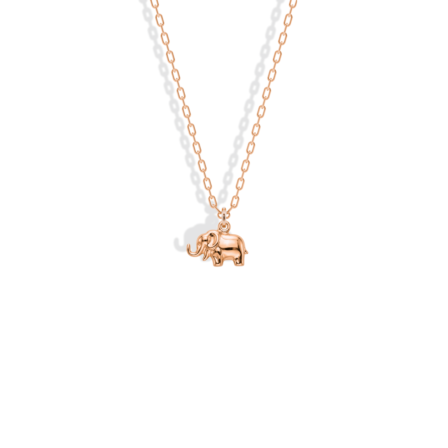 Elephant Pendant Necklace 14K Gold