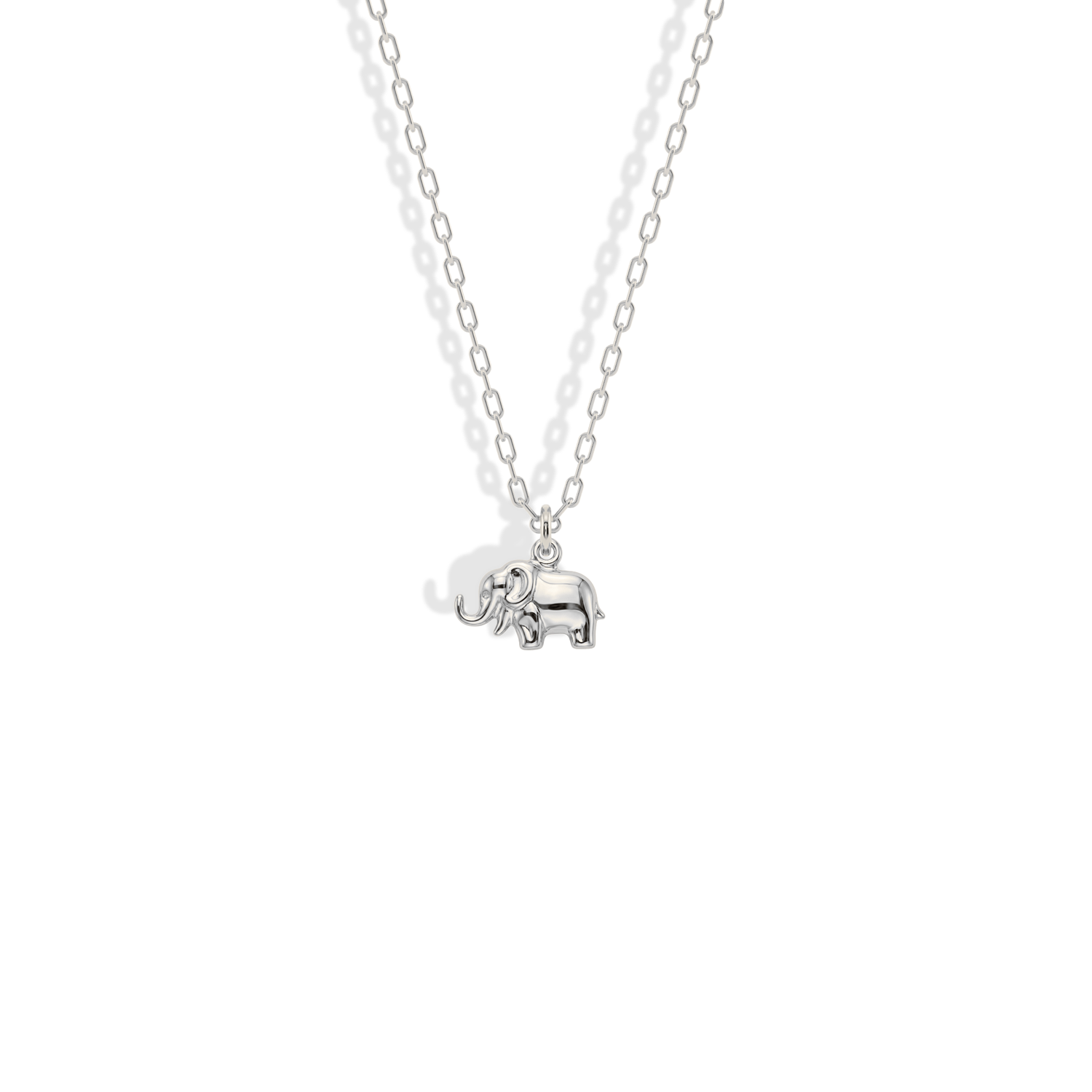 Elephant Pendant Necklace 14K Gold
