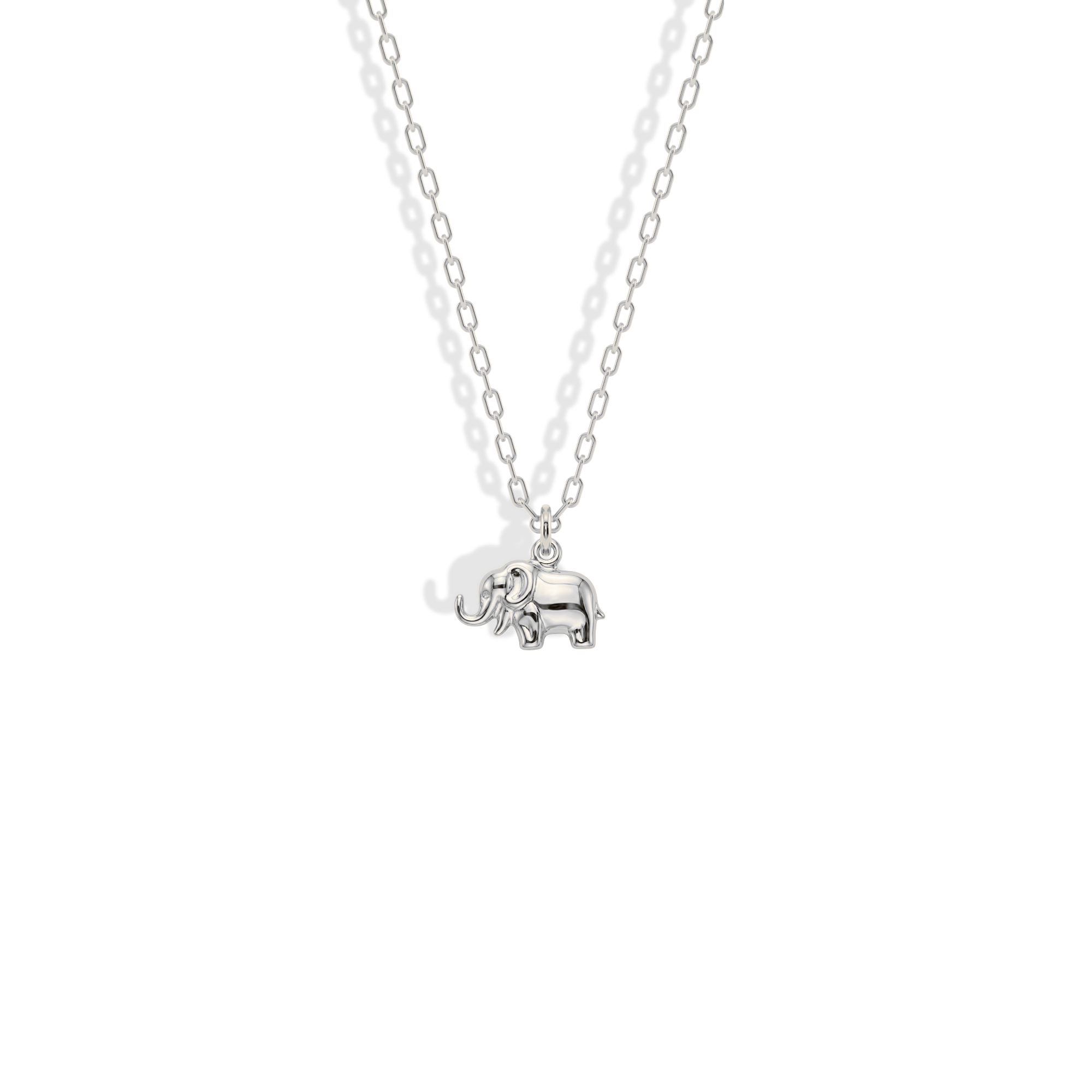 Elephant Pendant Necklace 14K Gold