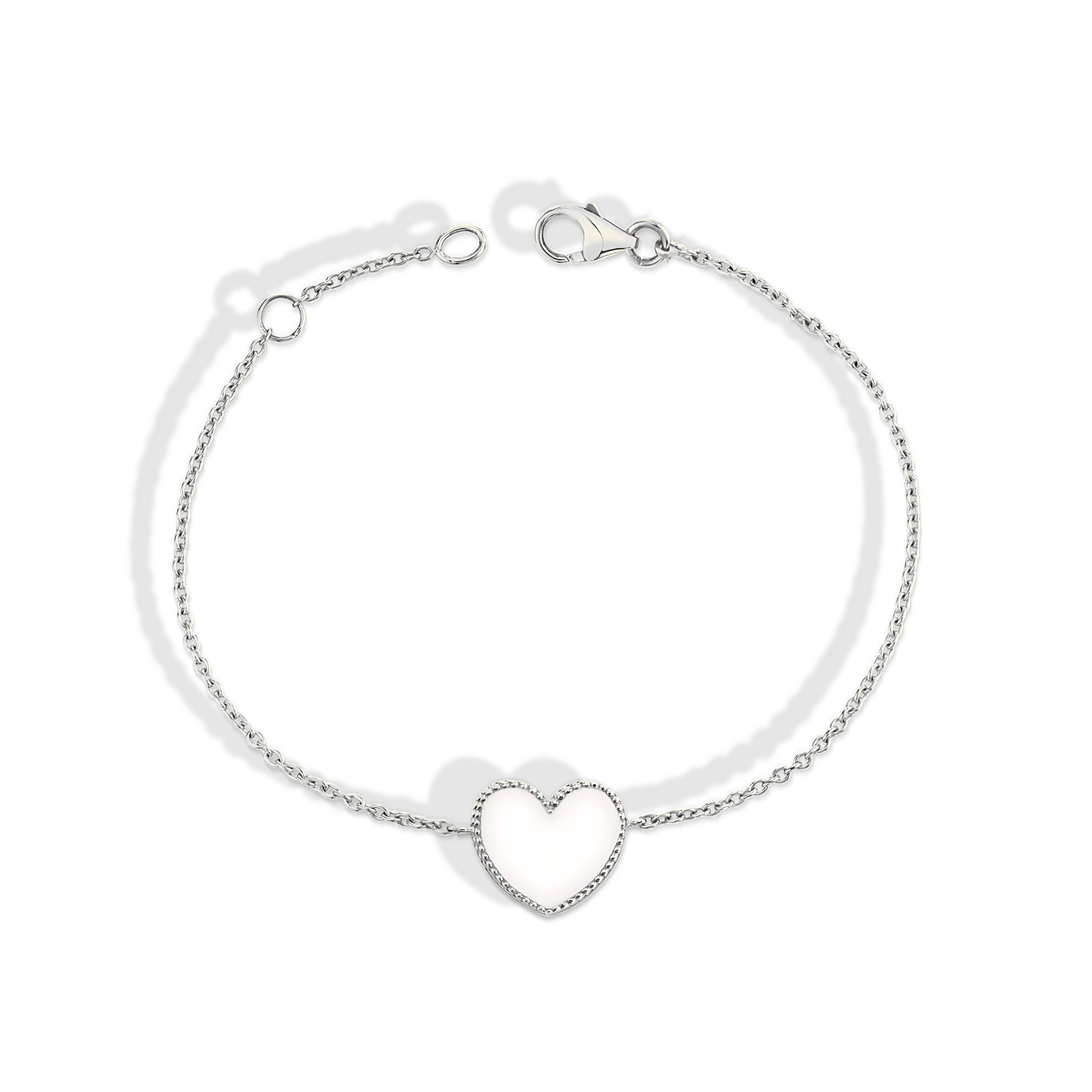 Enamel Heart Bracelet 14K Gold
