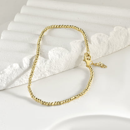 Eternity Beaded Chain Bracelet 14K Gold