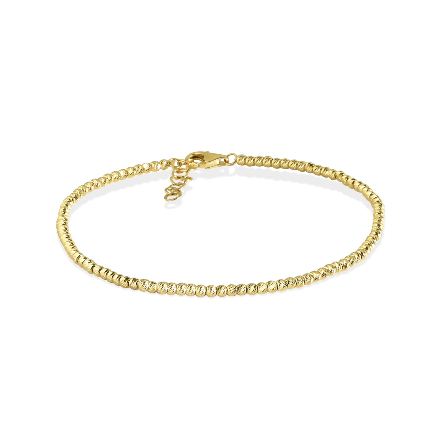 Eternity Beaded Chain Bracelet 14K Gold