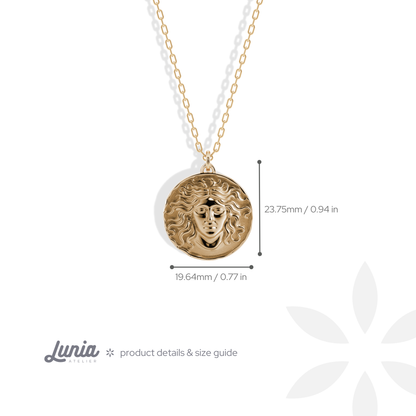 Medusa Pendant Necklace 14K Gold / Silver