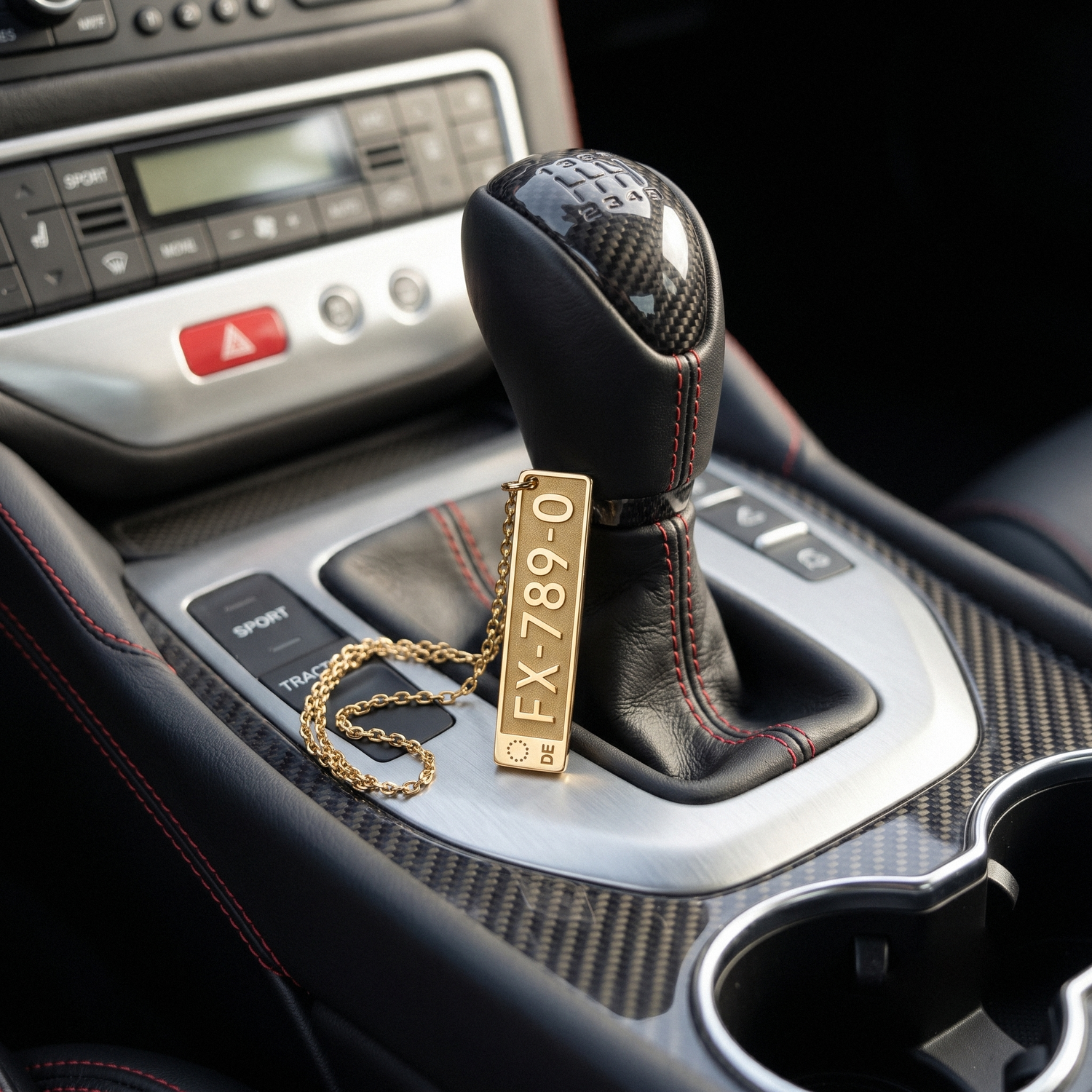 European Car License Plate Custom Necklace 14K Gold / Silver