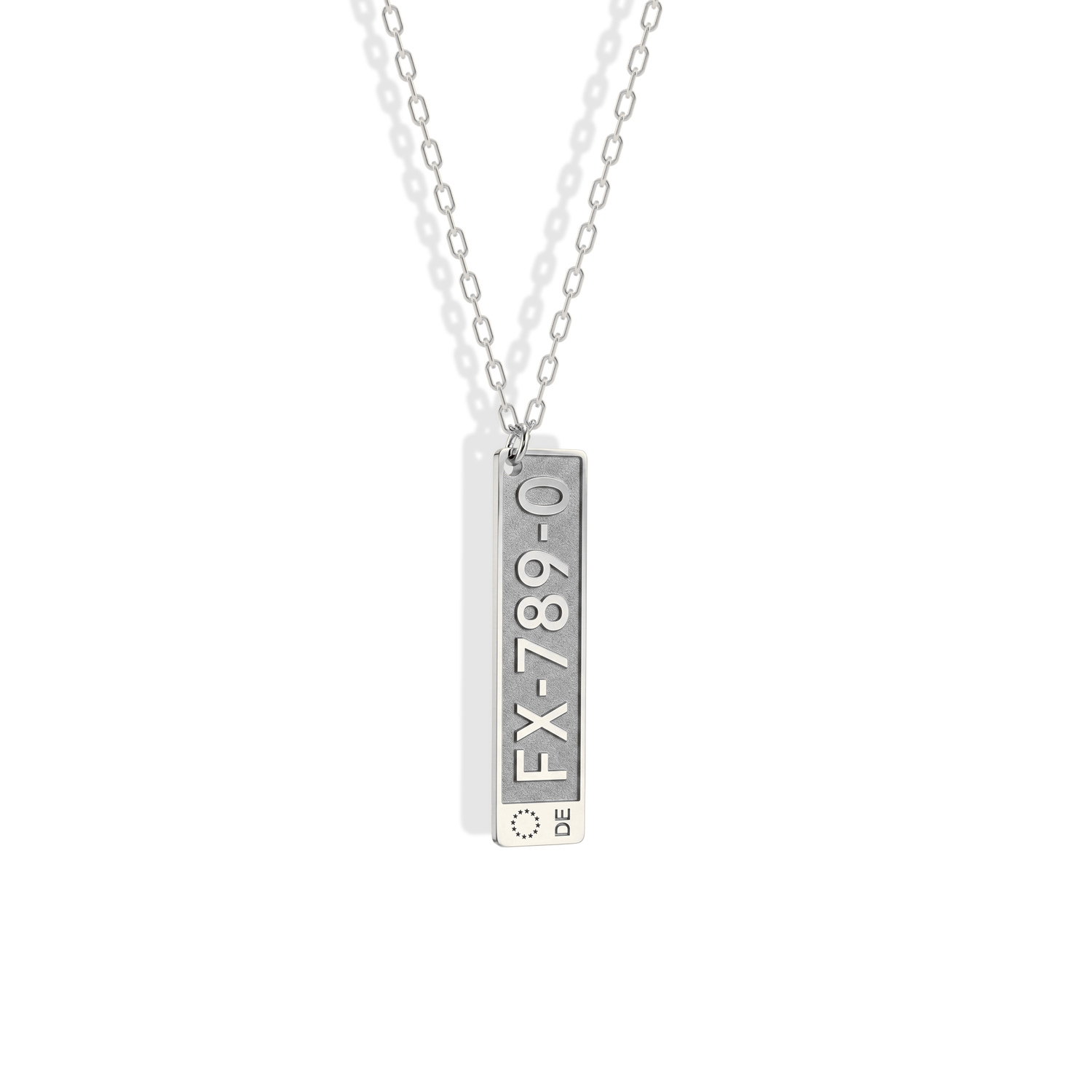 European Car License Plate Custom Necklace 14K Gold / Silver