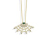 Fan Green Eye Necklace 14K Gold