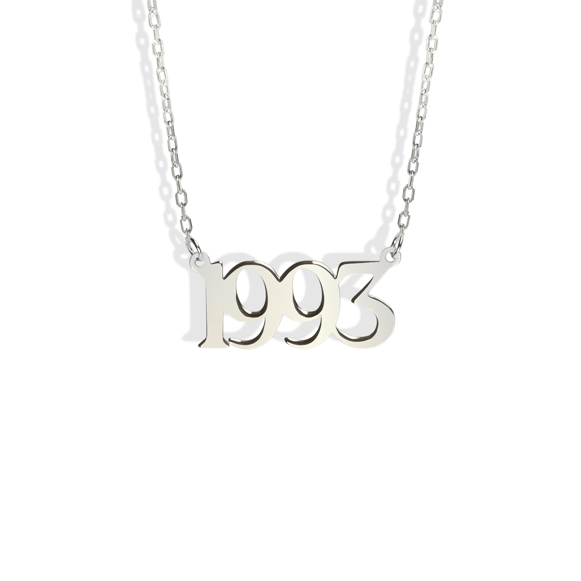 Favorite Year Custom Personalized Date Necklace 14K Gold