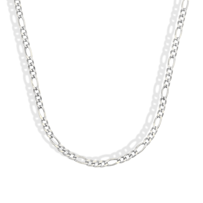 Figaro Chain 3 mm Necklace 14K Gold