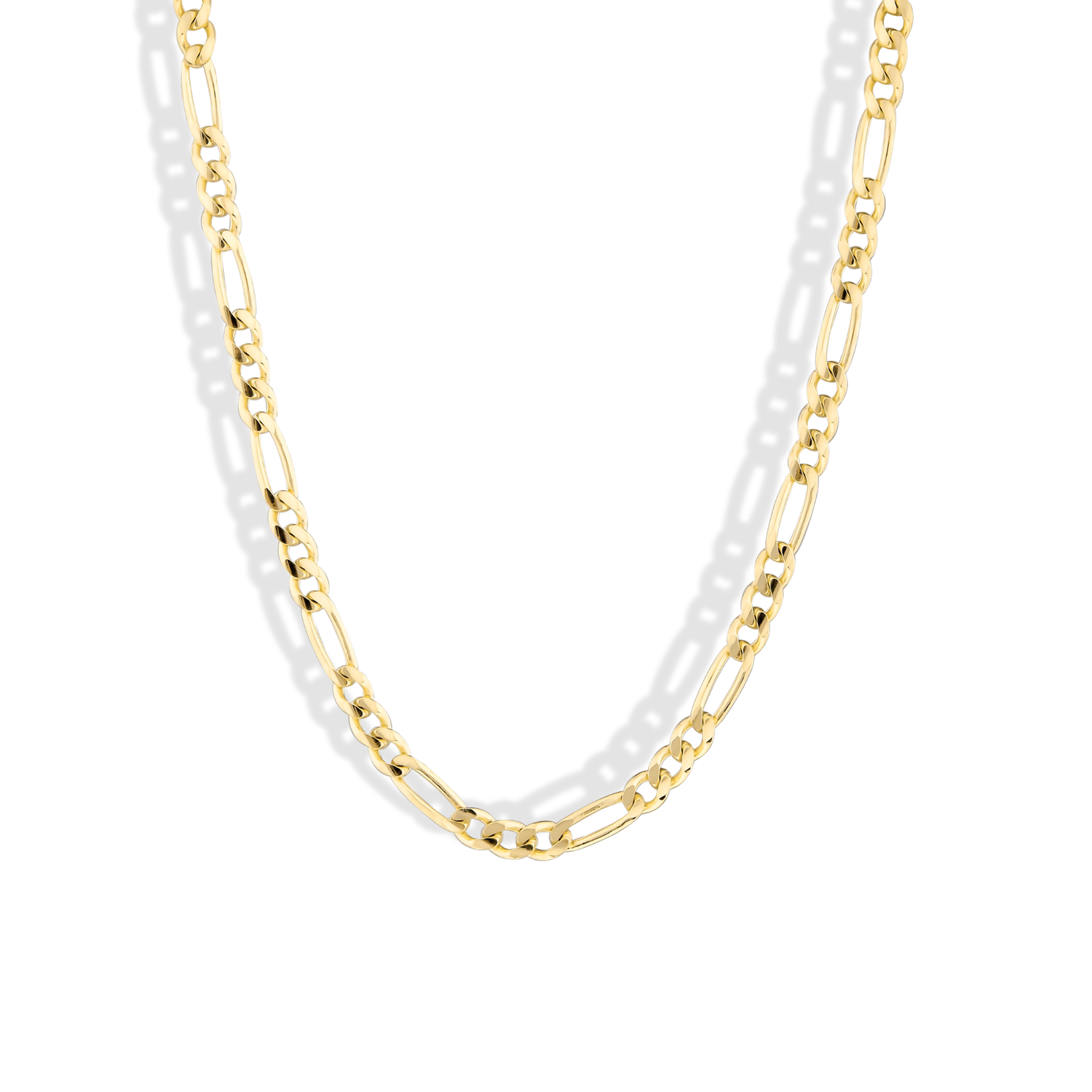 Figaro Chain 4mm Necklace 14K Gold