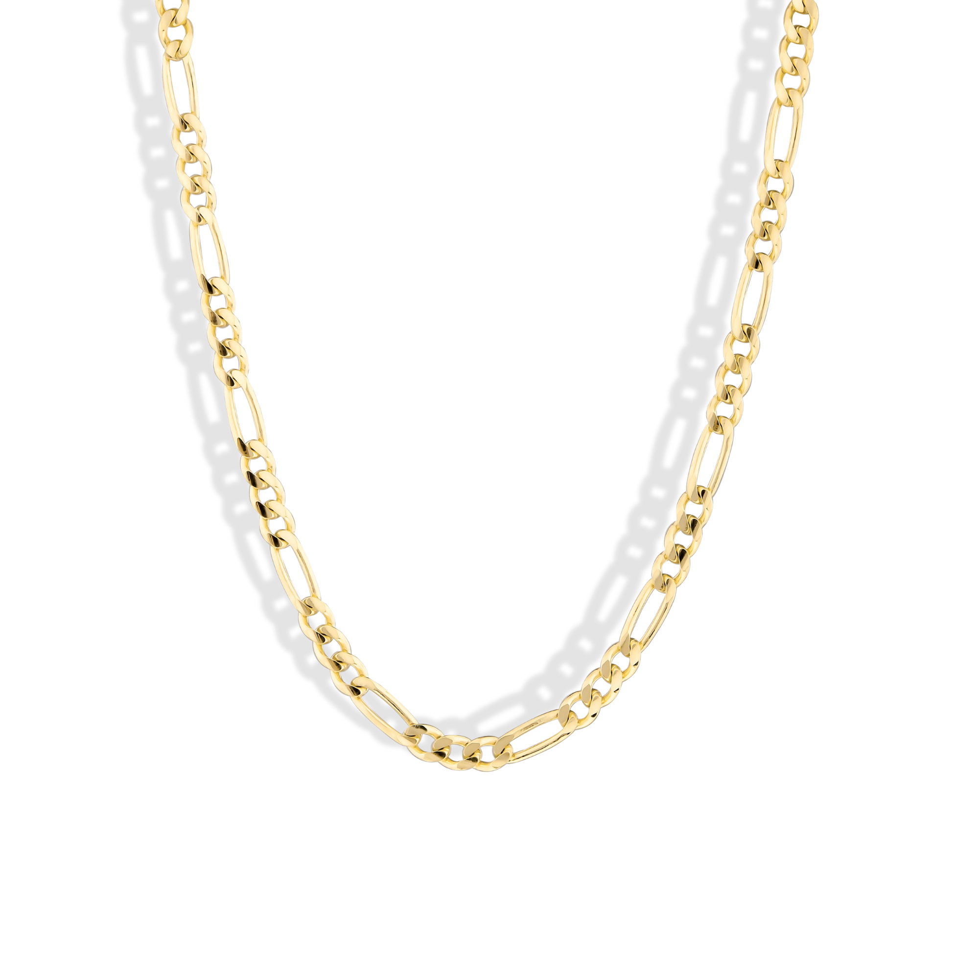 Figaro Chain 4mm Necklace 14K Gold