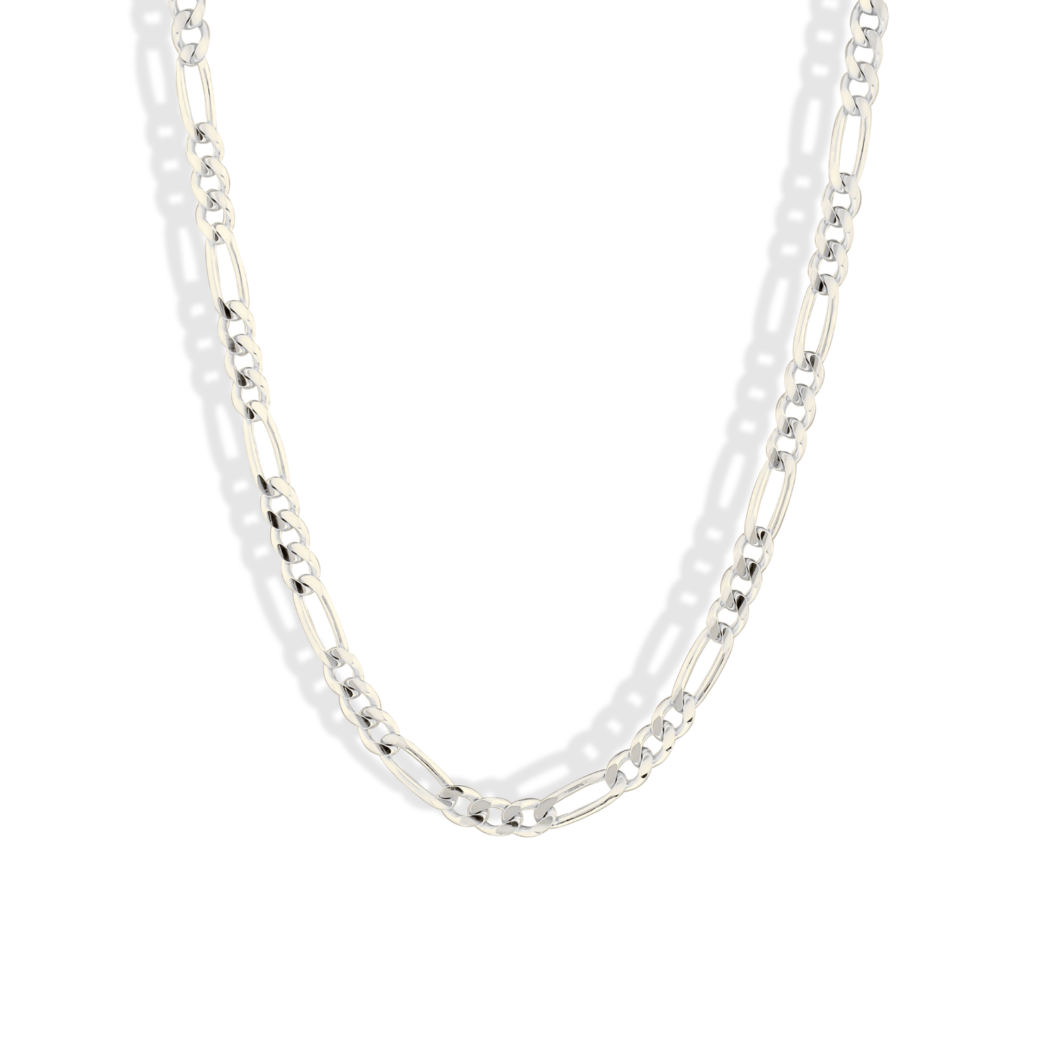 Figaro Chain 4mm Necklace 14K Gold