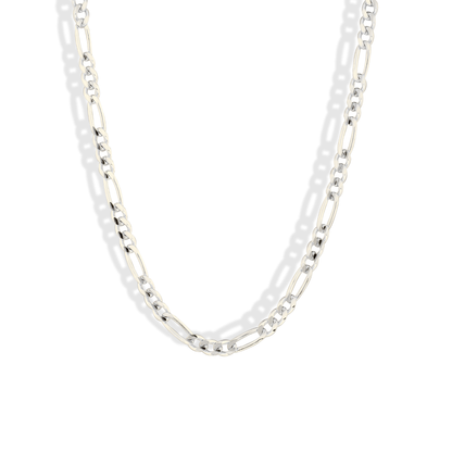 Figaro Chain 4mm Necklace 14K Gold