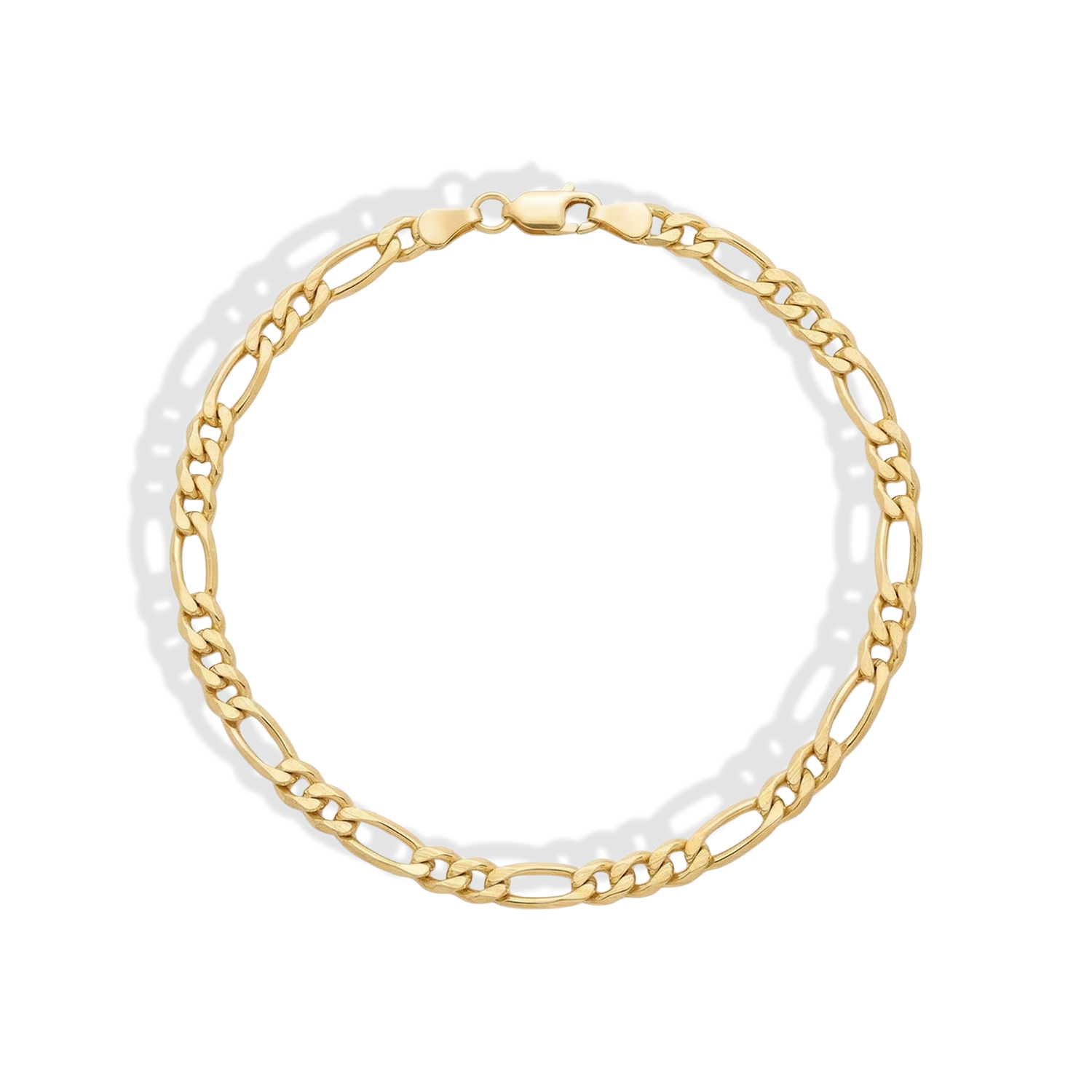Figaro Chain Bracelet 14K Gold