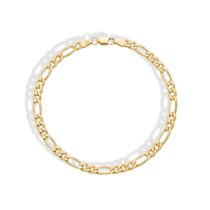 Figaro Chain Bracelet 14K Gold