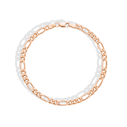 Figaro Chain Bracelet 14K Gold