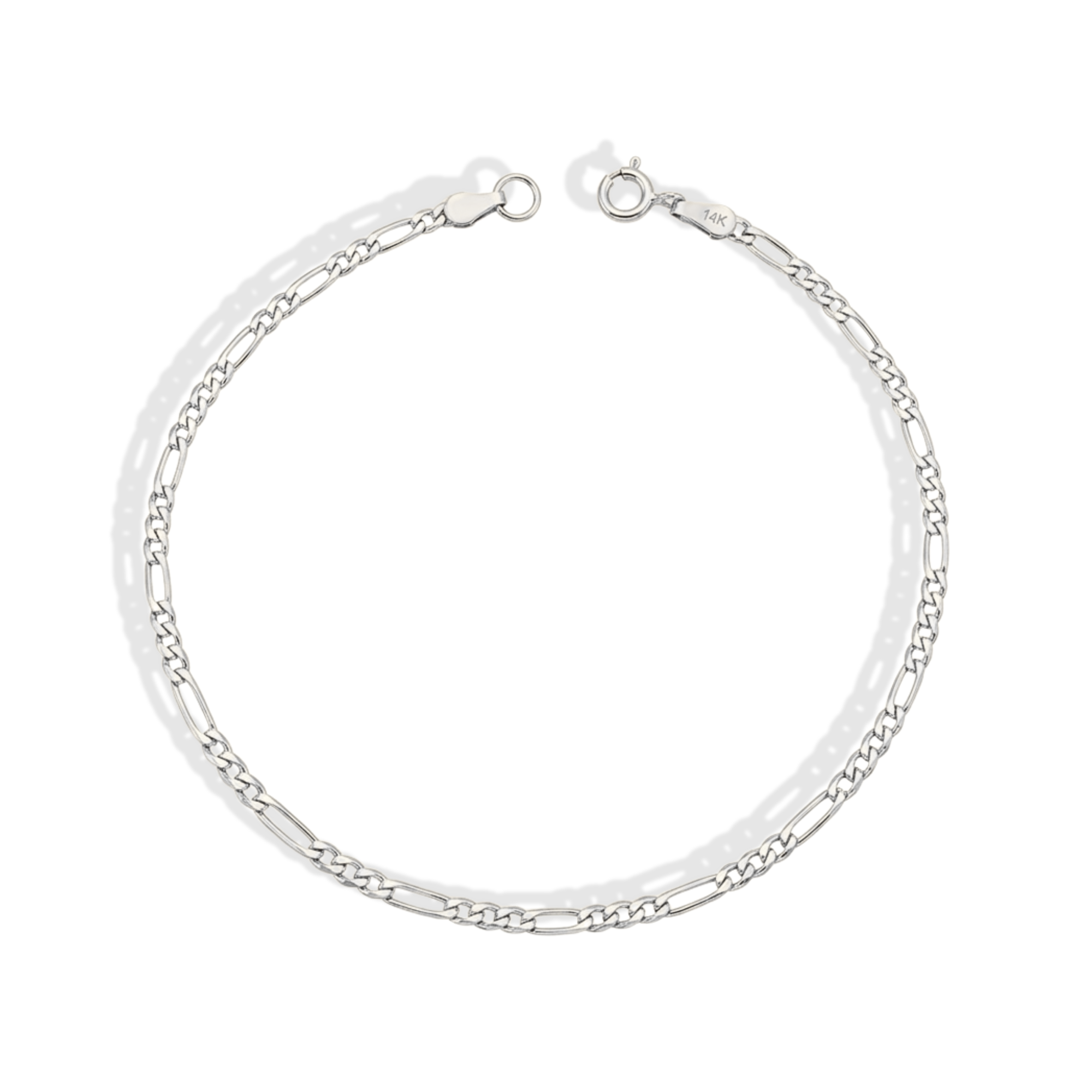 Figaro Chain Bracelet 14K Gold