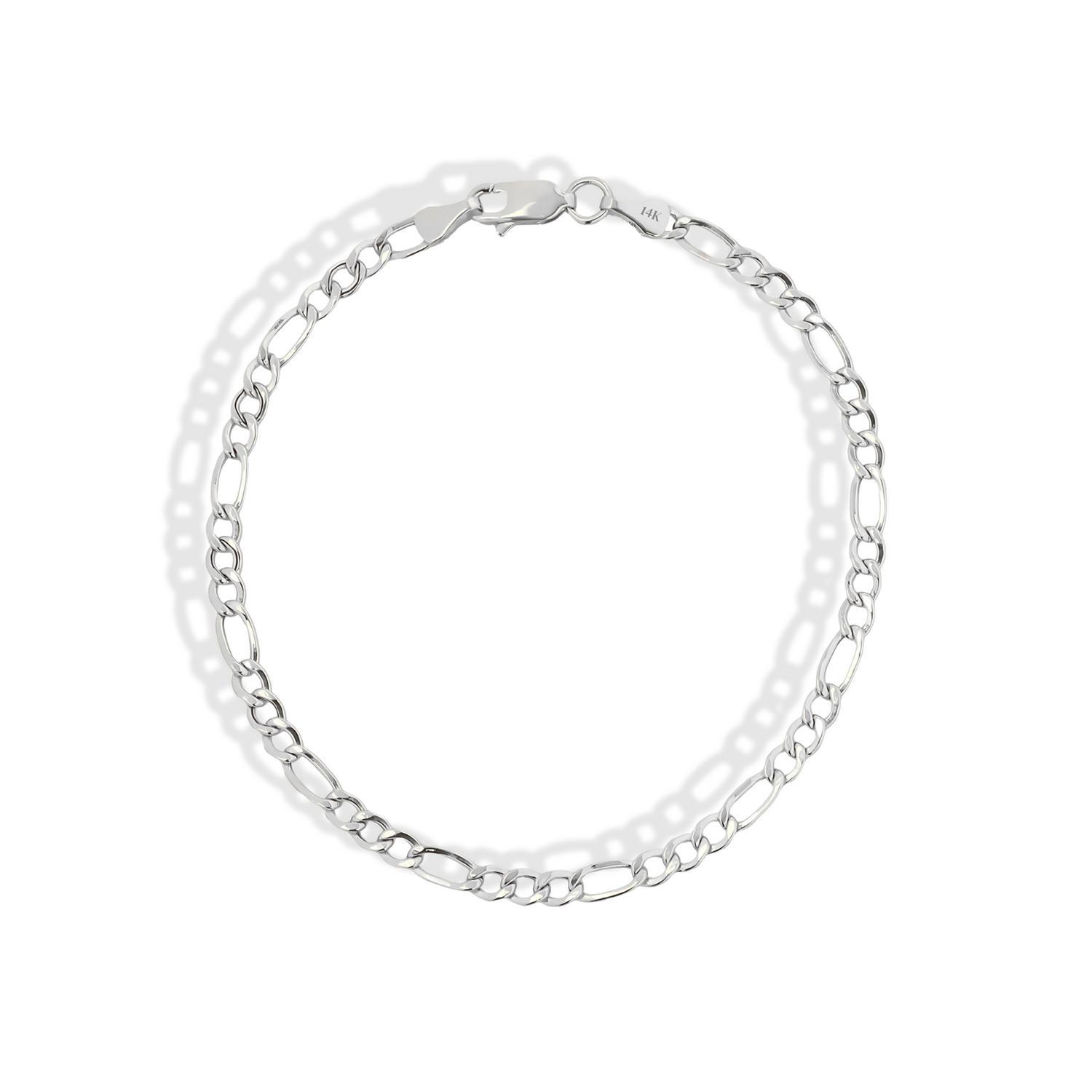 Figaro Chain Bracelet 14K Gold