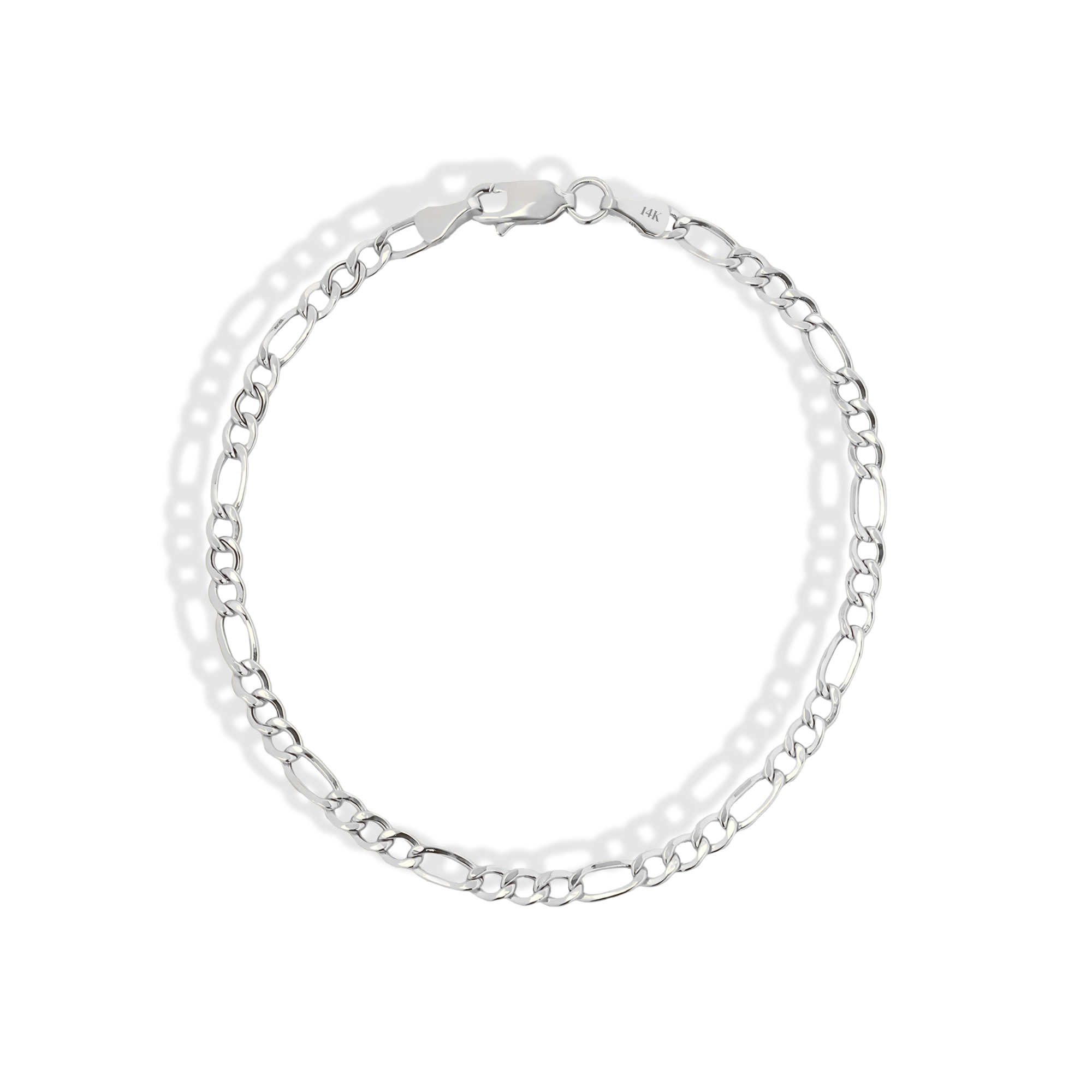 Figaro Chain Bracelet 14K Gold