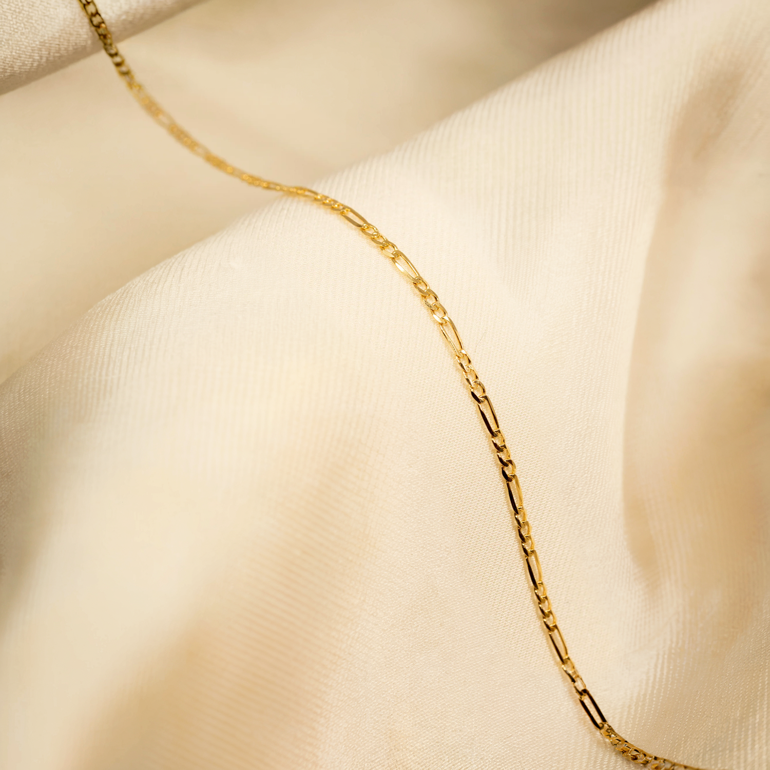 Figaro Chain Necklace 14K Gold